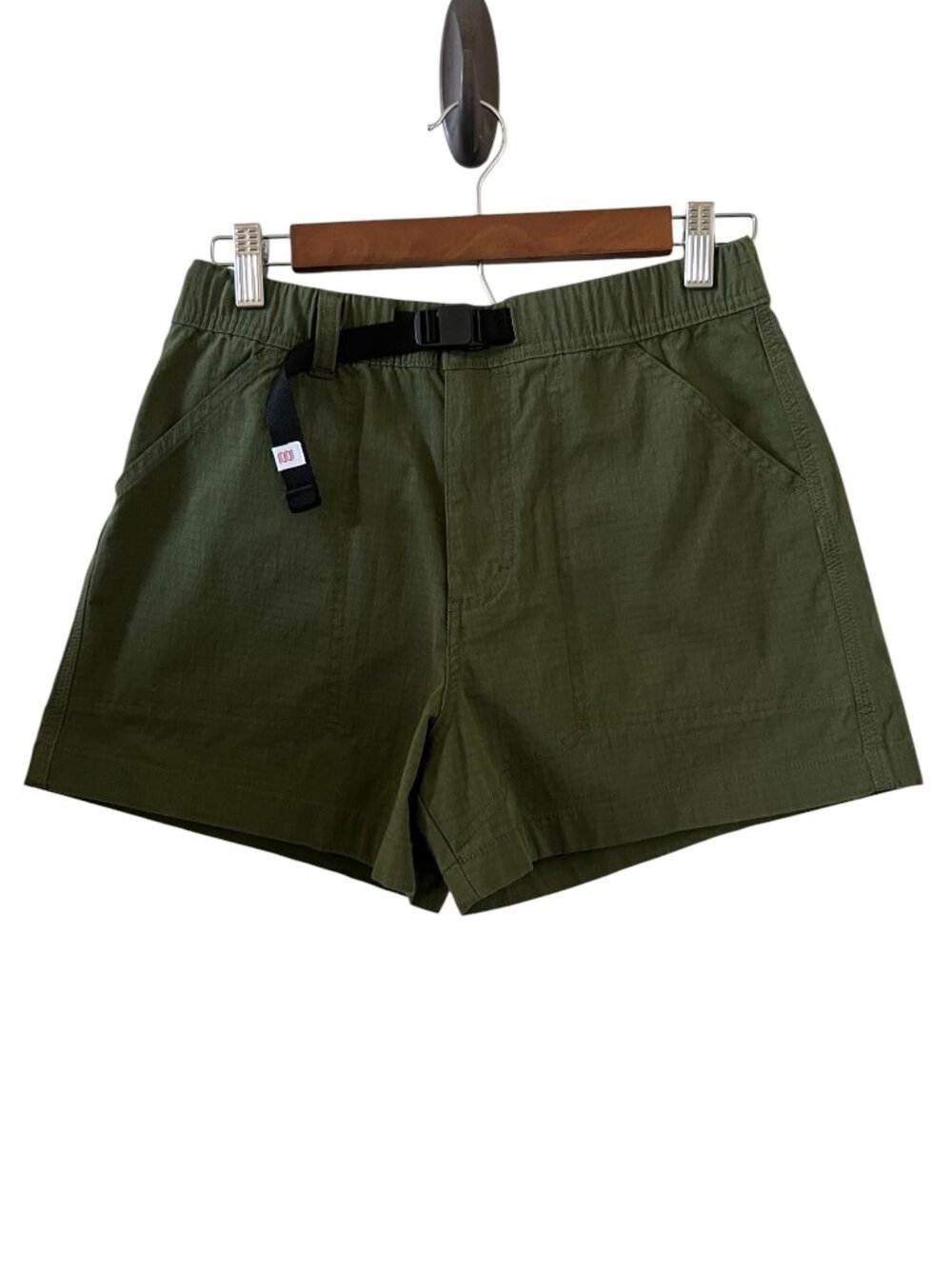 Topo Designs Ripstop Mountain Hiking Shorts In Olive Size S